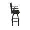 Holland Bar Stool Co Jackie with Arms 30 in. Swivel Bar Stool with Black Wrinkle Finish and Canter Espresso Seat 415 - alternate 5